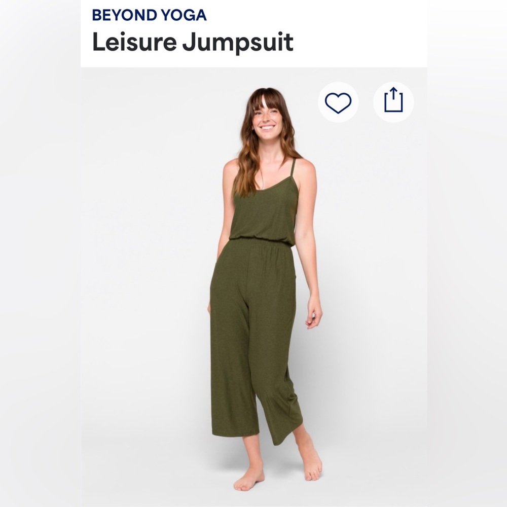 Beyond Yoga Olive Green Leisure Jumpsuit